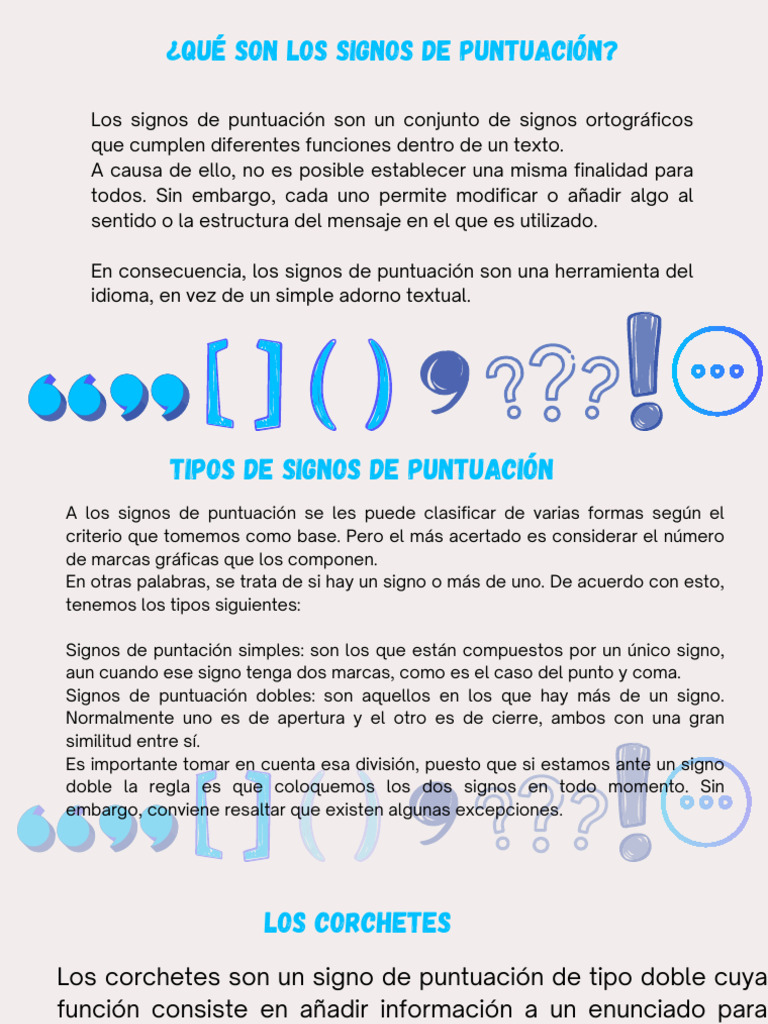 Signos de Puntuación: Funciones y Tipos | PDF | Coma | Puntuación