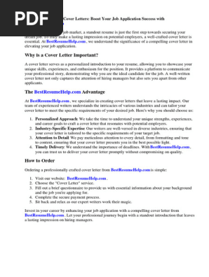 Cover Letter for Receptionist PDF