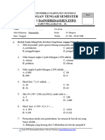 Soal UTS Matematika Kelas 4