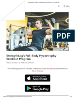 StrengthLog's Full-Body Hypertrophy Workout Program - StrengthLog