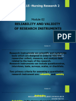 Lecture NR2 02 Reliability and Validity of Research Instruments Sy 2023