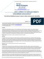 La Economía Popular y Solidaria - Un Medio para Reducir La Vulnerabilidad Socioeconómica1