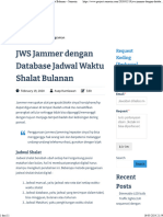 JWS Jammer Dengan Database Jadwal Waktu Shalat Bulanan