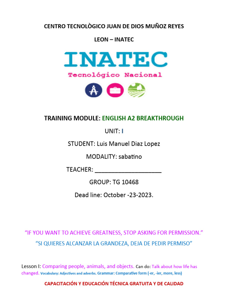 English A2 Training Module Overview | PDF | Earth Sciences