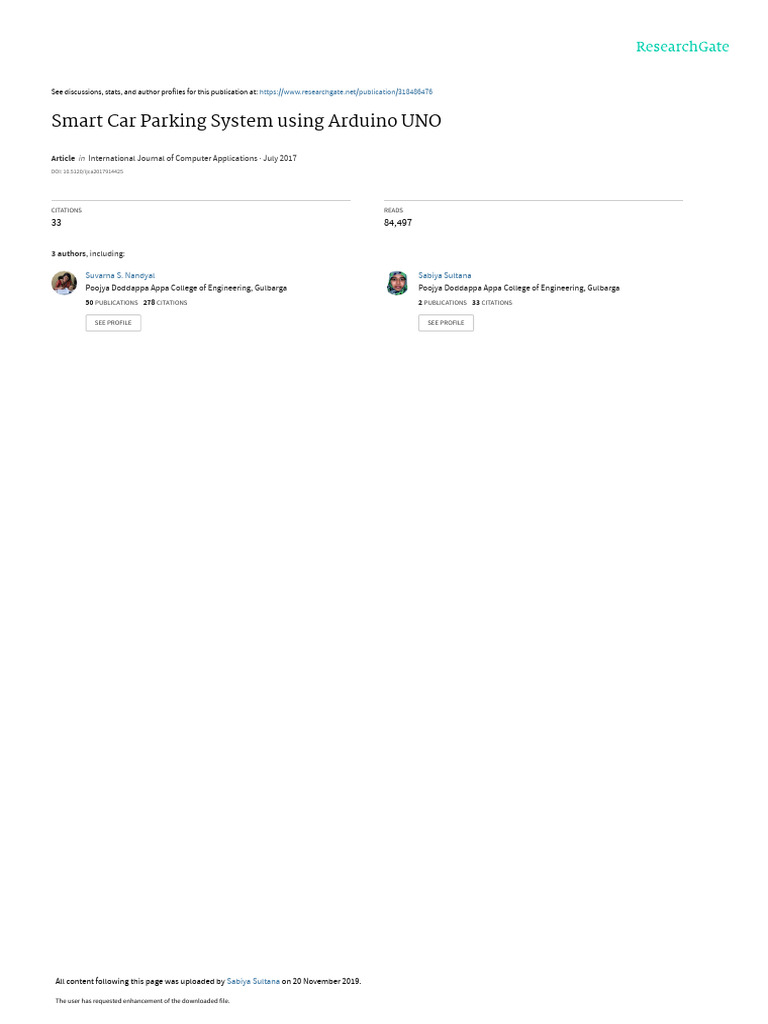 Smart Car Parking System Using Arduino UNO | Download Free PDF ...