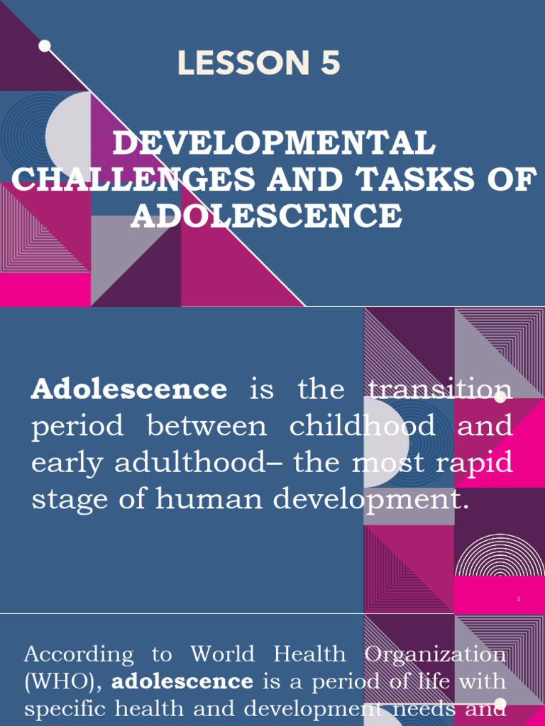 Developmental tasks and challenges of adolescence pdf adolescence
