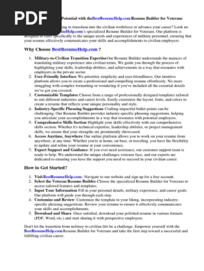 Resume Builder for Veterans