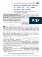 Non-Volatile Nano-Electro-Mechanical Switches and Hybrid Circuits in A 16 NM CMOS Back-End-of-Line Process