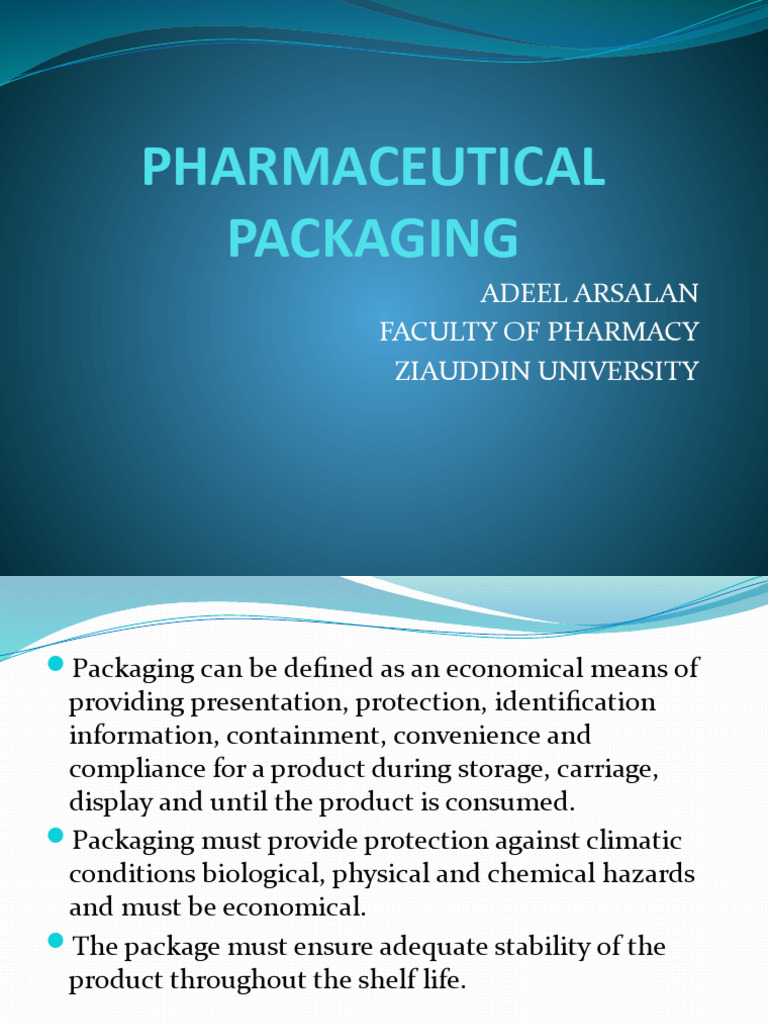 Pharmaceutical Packaging Pdf Glasses Polyethylene