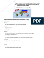 Worksheet 4 Countries and Nationalities