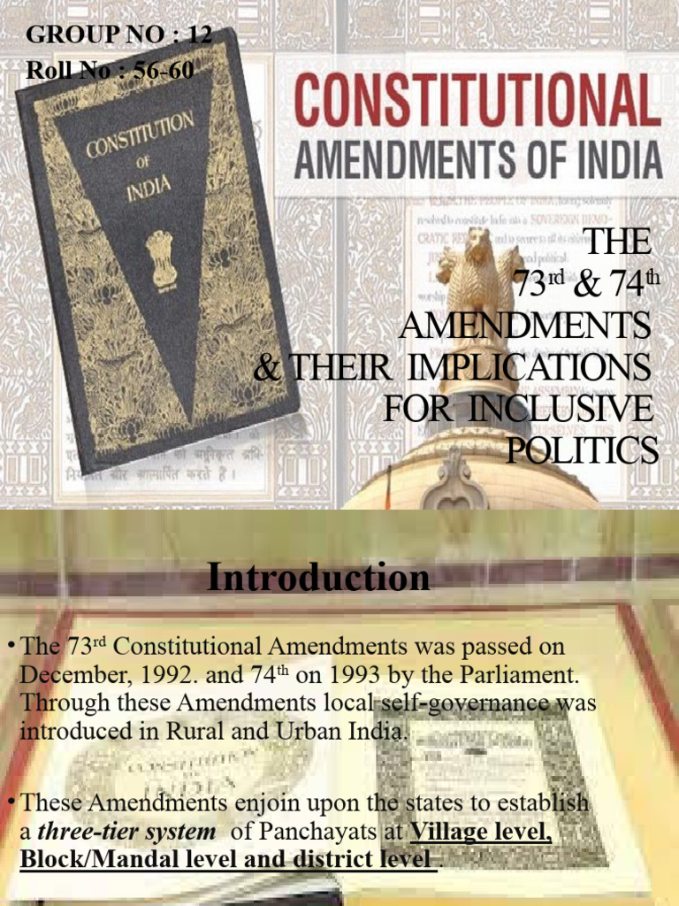 Ammendments in Constitution | Download Free PDF | Government Of India ...