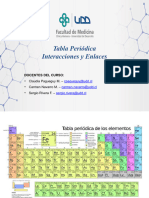 Tabla Periódica, Enlaces, Interacciones, Estructura de Lewis y Geometría Molecular