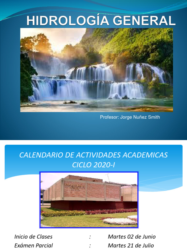 Calendario y Curso de Hidrología 2020 | PDF | El ciclo del agua ...