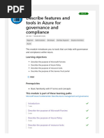 IX. Describe Features and Tools in Azure For Governance and Compliance