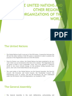 The United Nations and Other Regional Organizations of