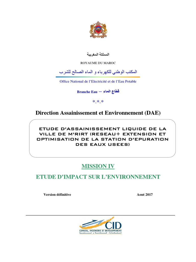 Étude d'Impact Environnemental M'Rirt | PDF | Environnement naturel ...