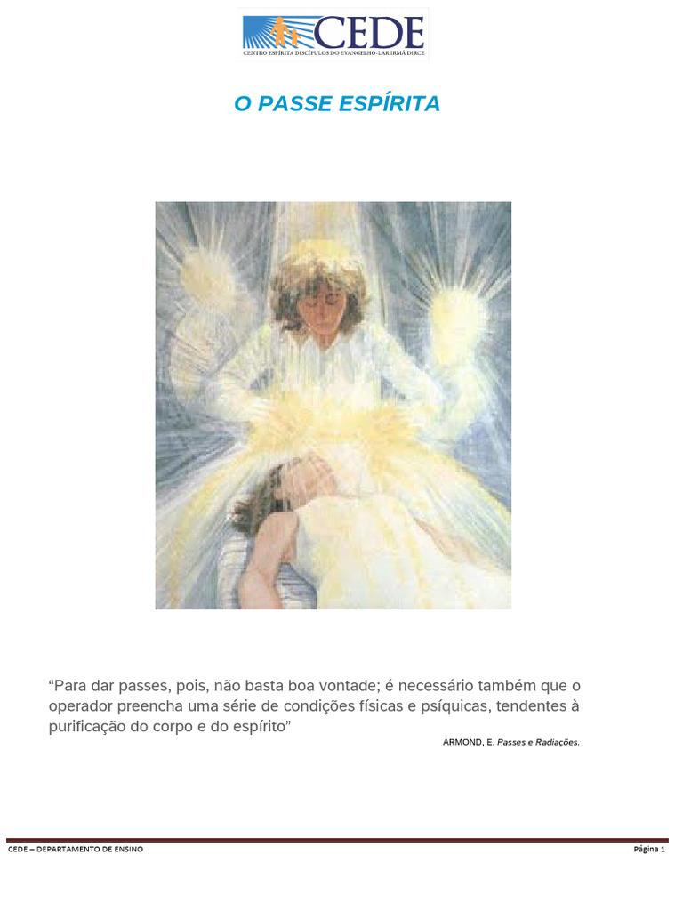 O Passe Espírita: Princípios e Prática | PDF | Espiritismo | Pensamento