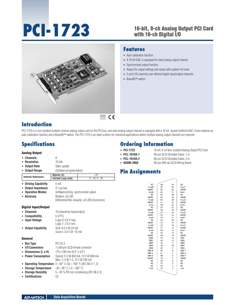 Pci-1723 DS | PDF