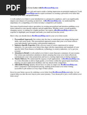 Cover Letter for Fashion Magazine