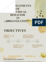 Basic Elements of Individual Behavior in Organization - Part 1