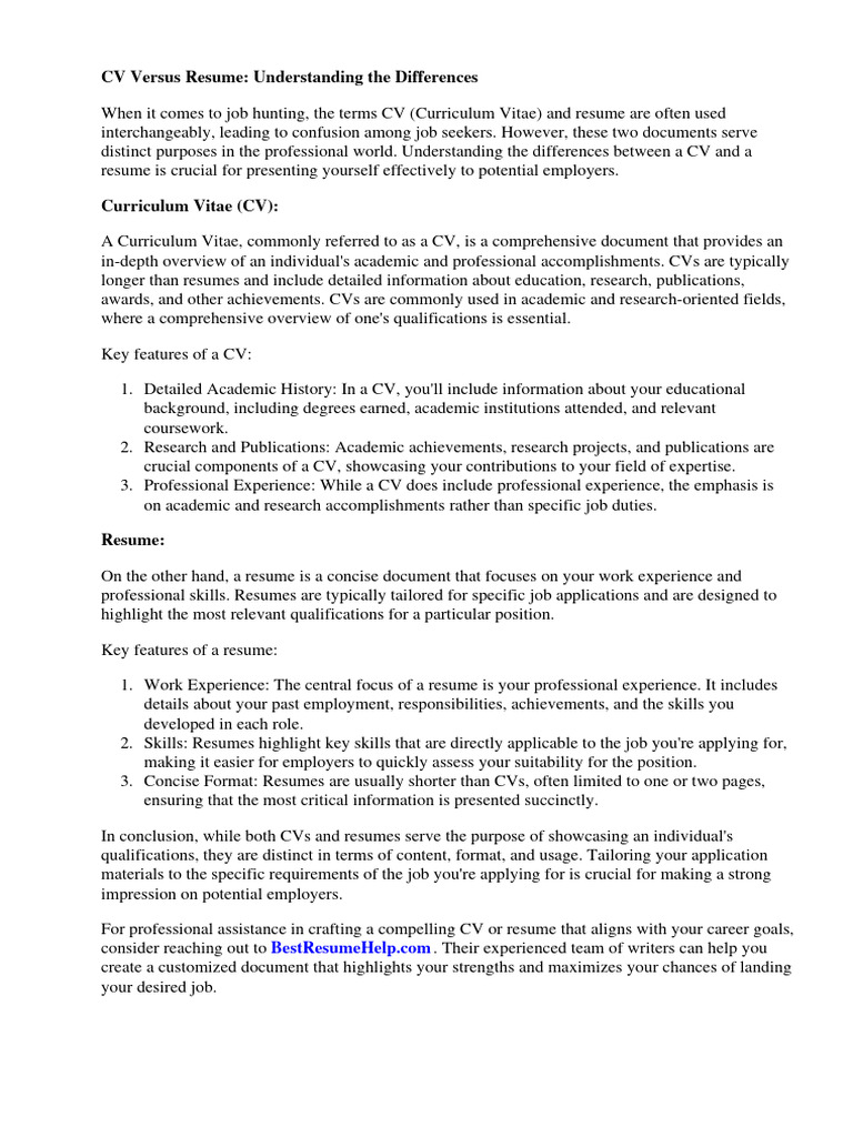 CV Versus Resume PDF R sum - 1715422380