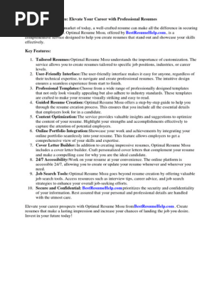 Optimal Resume Mssu