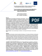 A IMPORTÂNCIA DA TUTORIA E DA TECNOLOGIA DA INFORMAÇÃO NO PROCESSO DE APRENDIZAGEM NA MODALIDADE EAD Por GICELE SANTOS DA SILVA