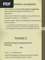 Big-O Notation Complexity