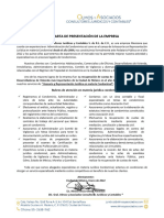 Carta de Servicios JURIDICOS CONDOMINALES 2022 OLMOS Y ASOCIADOS