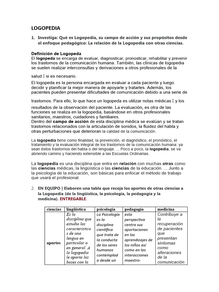 Introducción a la Logopedia y su Impacto | PDF | Sicología | Patología