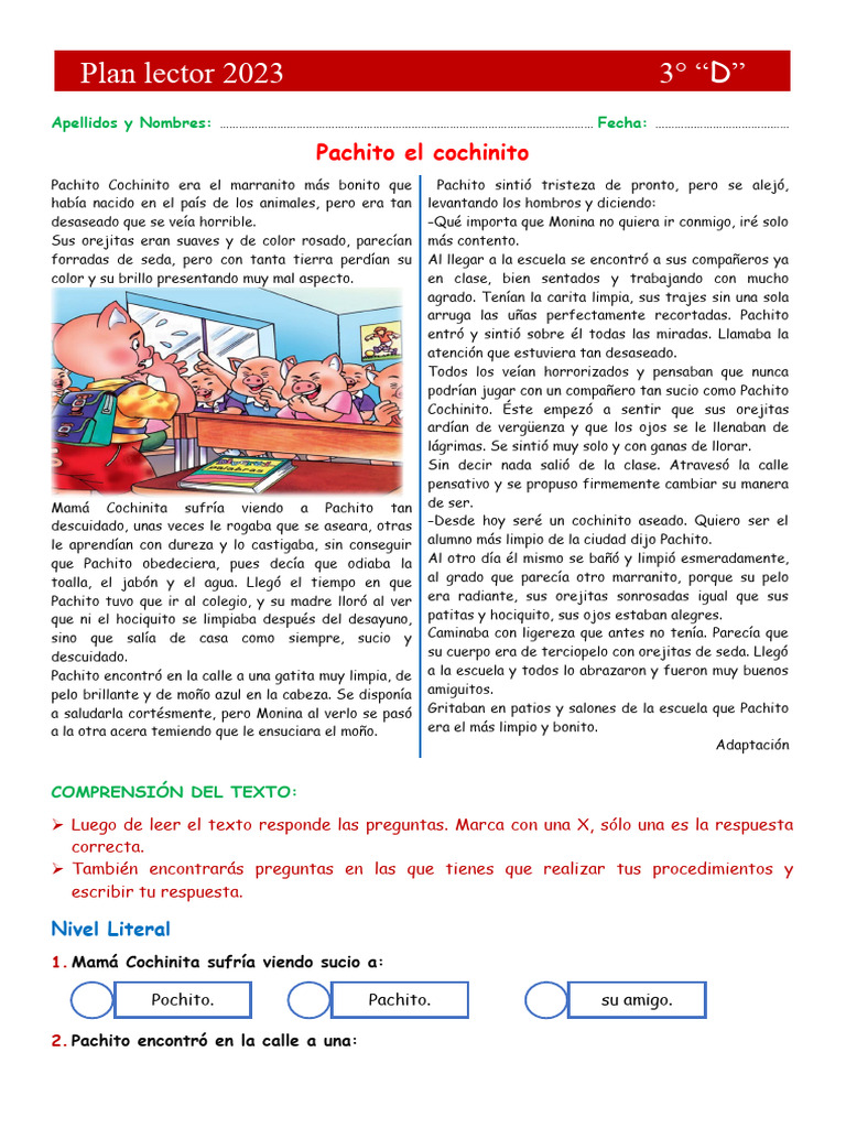 27 - Pachito el cochinito | PDF