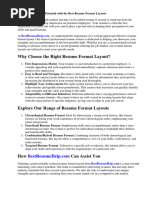 Best Resume Format Layout