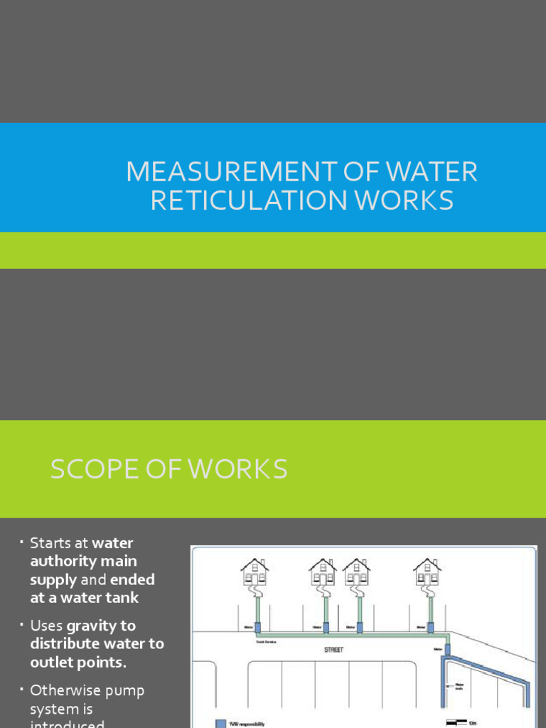 Water Reticulation Works Measurement Guide | PDF | Pipe (Fluid ...