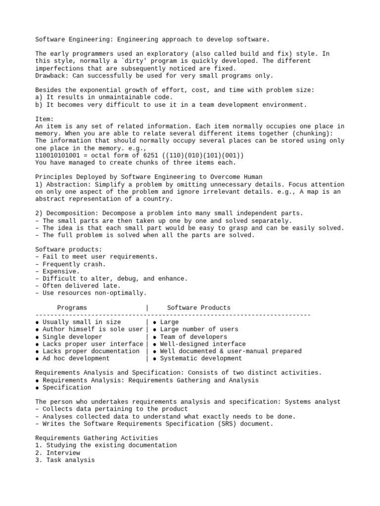 Software engineering midsem pdf information technology software