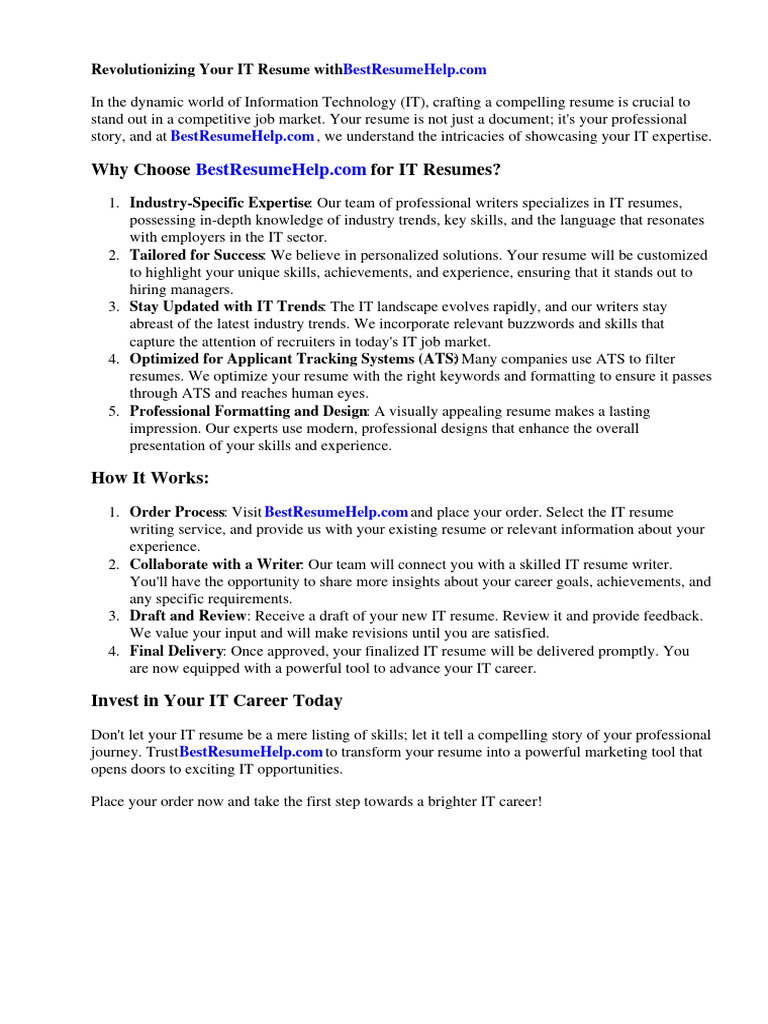Information Technology Resume | PDF