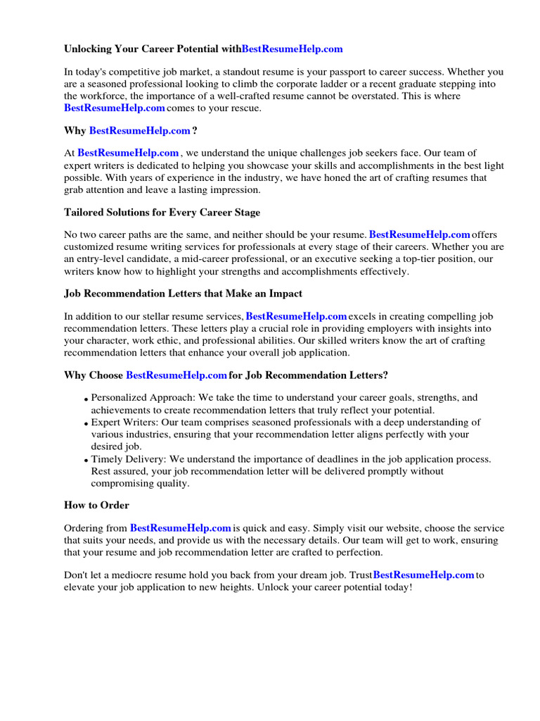 Job Recommendation Letter PDF | PDF
