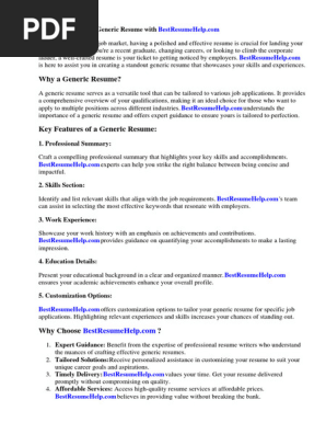 Generic Resume