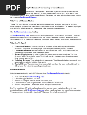 Cv Resume in Word Download