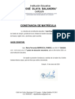Constancia de Estudios Ie Job 2021 - Berrocal Ramos María Fernada 1ro