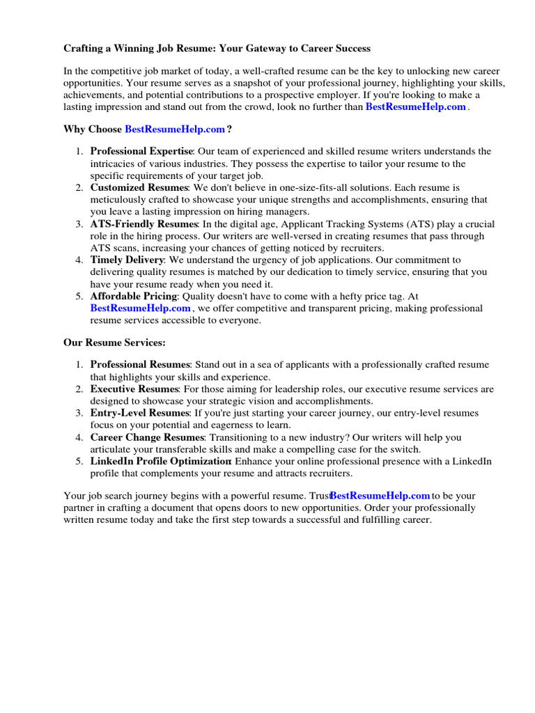 Job Resume Summary Examples | PDF | Résumé