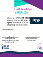 Certificado: (IEEE em Foco) WIE - Women in Engineering