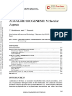 Alkaloid Biogenesis: Molecular Aspects