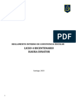 Reglamento Interno de Convivencia Escolar 2023 Formato Correcto