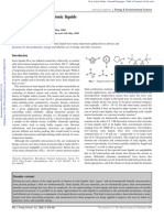 Energy Applications of Ionic Liquids