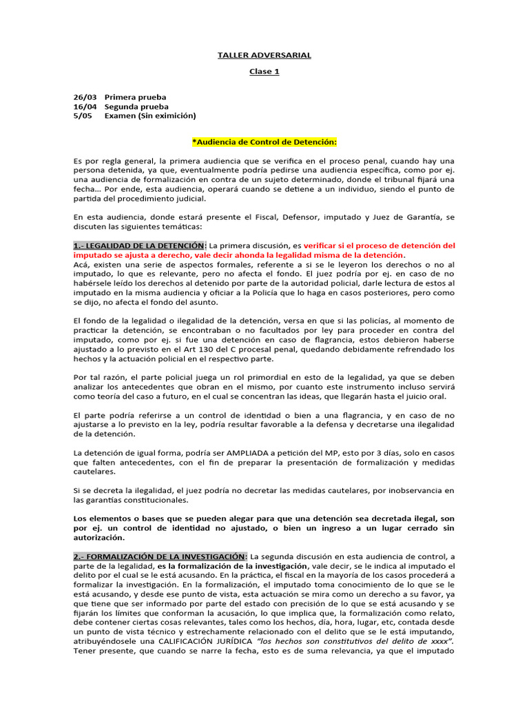 Control de Detención en Chile: Proceso y Legalidad | PDF | Mandato | Fiscal