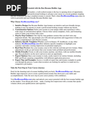 Best Resume Builder App