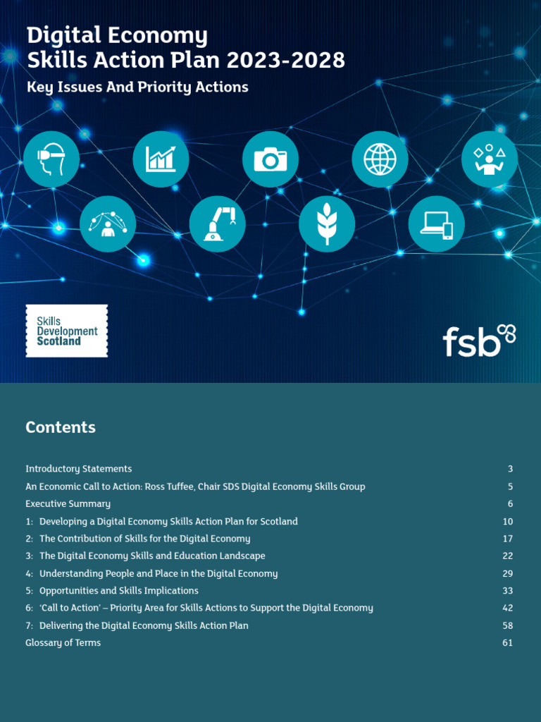 Digital Economy Skills Action Plan PDF Cost Of Living Employment