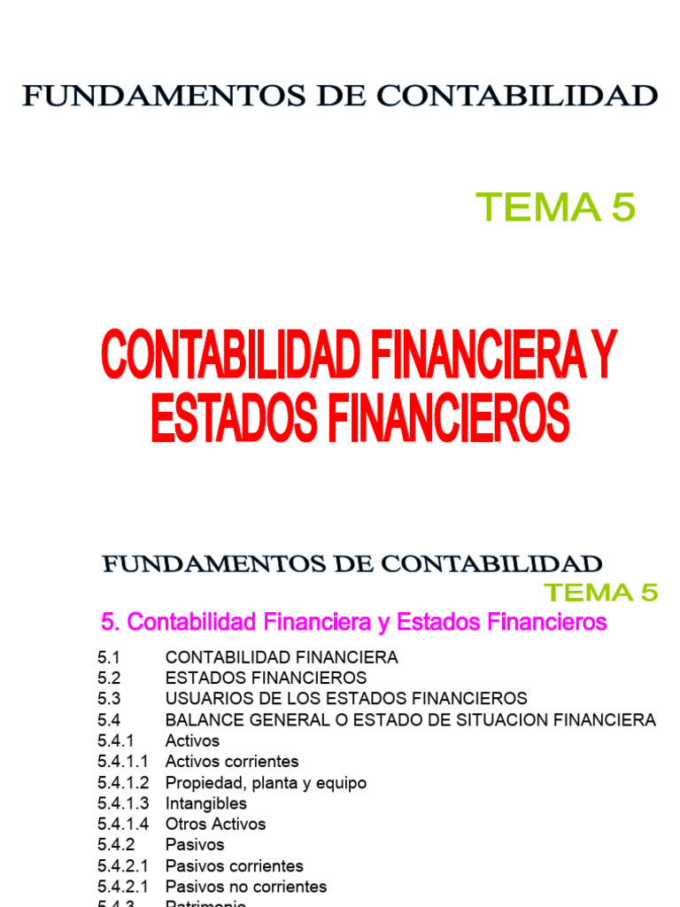 Contabilidad Financiera y Estados Financieros | PDF | Bancos | Hoja de ...