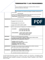 TEMA 7 Determinantes y Pronombres