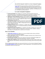 Cover Letter in Spanish Templates